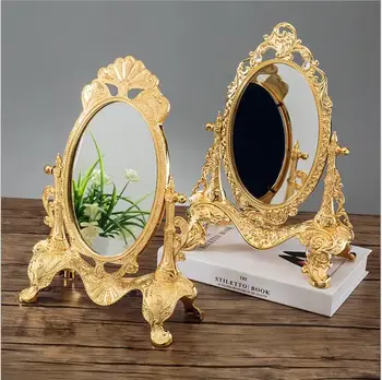 Europe 360 rotating sliver/gold color Desktop mirror zinc alloy metal Vintage Vanity mirror Wedding home decorative mirrors
Europe 360 rotating sliver/gold color Desktop mirror zinc alloy metal Vintage Vanity mirror Wedding home decorative mirrors
