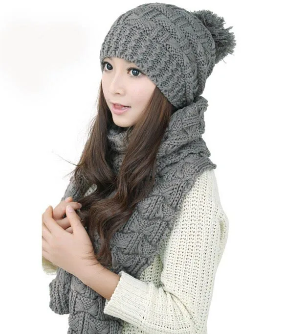 2 pcs/set Fashion Warm Autumn and Winter Wool scarf hat set for Women Thicken Windproof Knitted Scarf Female Beanie Cap Scarf
2 pcs/set Fashion Warm Autumn and Winter Wool scarf hat set for Women Thicken Windproof Knitted Scarf Female Beanie Cap Scarf