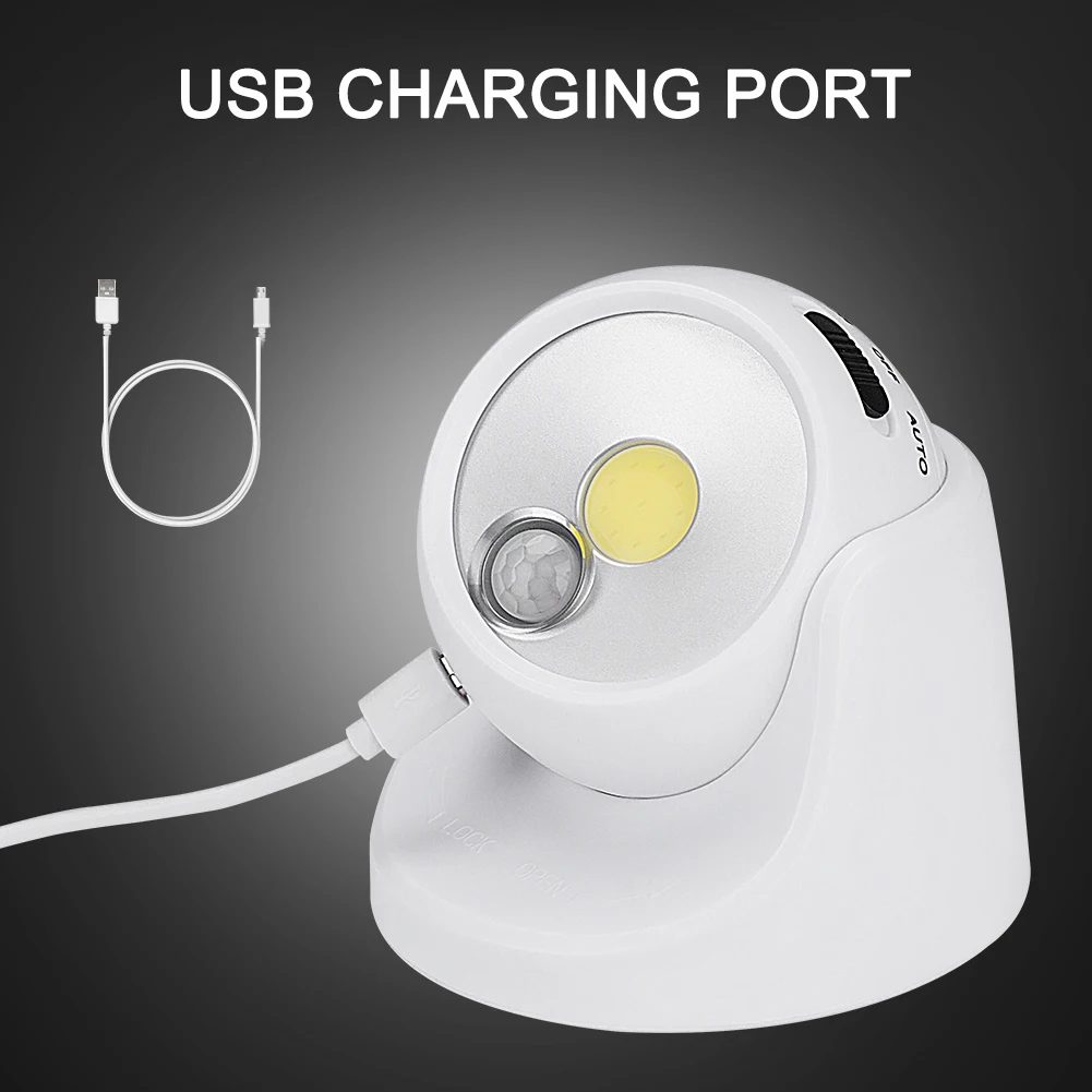 Rechargeable USB LED Motion Sensor Night Light 360 Rotating Toilet WC Kitchen Bedroom Cabinet Wall Portable Reading Table Lamp
Rechargeable USB LED Motion Sensor Night Light 360 Rotating Toilet WC Kitchen Bedroom Cabinet Wall Portable Reading Table Lamp