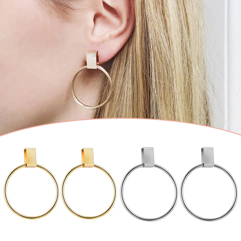 Golden Women Drop Earrings Circle Fashion Jewelry Silver Big Round Seaside 2018 New Arrival Valentines Gift Punk Dangle 1Pair
Golden Women Drop Earrings Circle Fashion Jewelry Silver Big Round Seaside 2018 New Arrival Valentines Gift Punk Dangle 1Pair