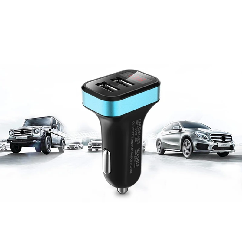 Dual USB Port Car Charger 2.1A Adaptor With Digital Voltmeter Gauge Display For Cigarette Lighter DC 12V-24V
Dual USB Port Car Charger 2.1A Adaptor With Digital Voltmeter Gauge Display For Cigarette Lighter DC 12V-24V