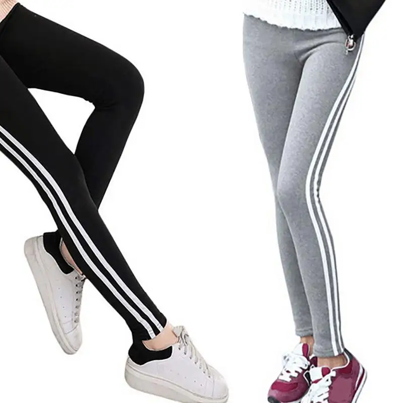 Women Stretch Striped Leggings Ladies Black Dark Gray Fashion High Waist Elastic Sports Pants Thin Leisure Feet Pants Bottoms
Women Stretch Striped Leggings Ladies Black Dark Gray Fashion High Waist Elastic Sports Pants Thin Leisure Feet Pants Bottoms