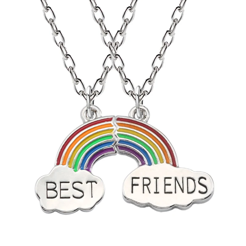 Best Friends Necklace A Pair Enamel Puzzle Rainbow Cloud Pendant Necklace Friendship Bff Jewelry Gift For Necklace Women
Best Friends Necklace A Pair Enamel Puzzle Rainbow Cloud Pendant Necklace Friendship Bff Jewelry Gift For Necklace Women