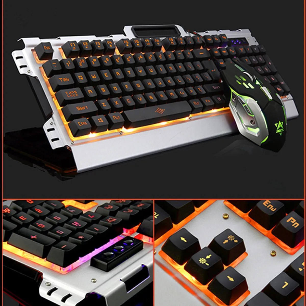 Changeable LED Panel Luminous Wired Key Board Ergonomic Gaming Mechanical Keyboard and Mouse Sets For Game Computer Keyboard
Changeable LED Panel Luminous Wired Key Board Ergonomic Gaming Mechanical Keyboard and Mouse Sets For Game Computer Keyboard