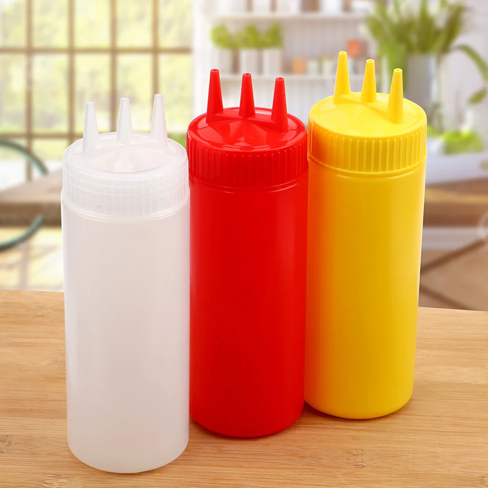 3 Hole Squeeze Bottle Kitchen Accessories Gravy Boat Plastic Sauce Vinegar Oil Ketchup Gravy Cruet Condiment Dispenser
3 Hole Squeeze Bottle Kitchen Accessories Gravy Boat Plastic Sauce Vinegar Oil Ketchup Gravy Cruet Condiment Dispenser