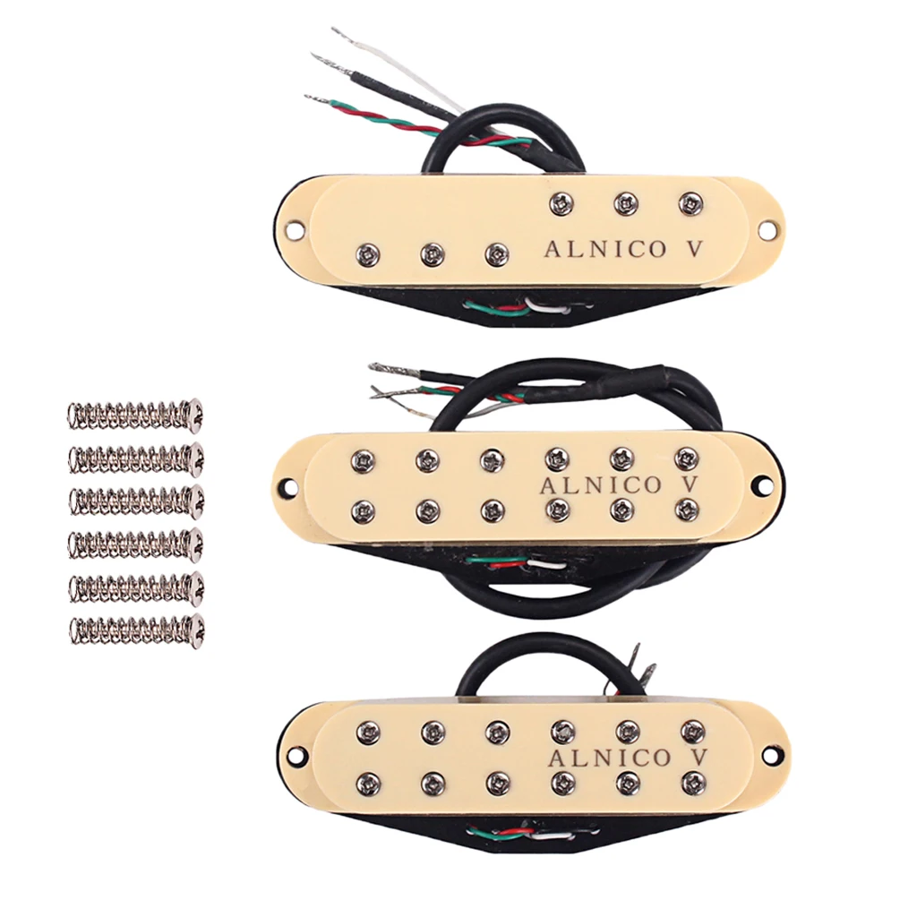 Set Of 3 Alnico V Humbucker Pickup Neck/Middle/Bridge For Electric Guitar Stratocaster Strat Replacement
Set Of 3 Alnico V Humbucker Pickup Neck/Middle/Bridge For Electric Guitar Stratocaster Strat Replacement