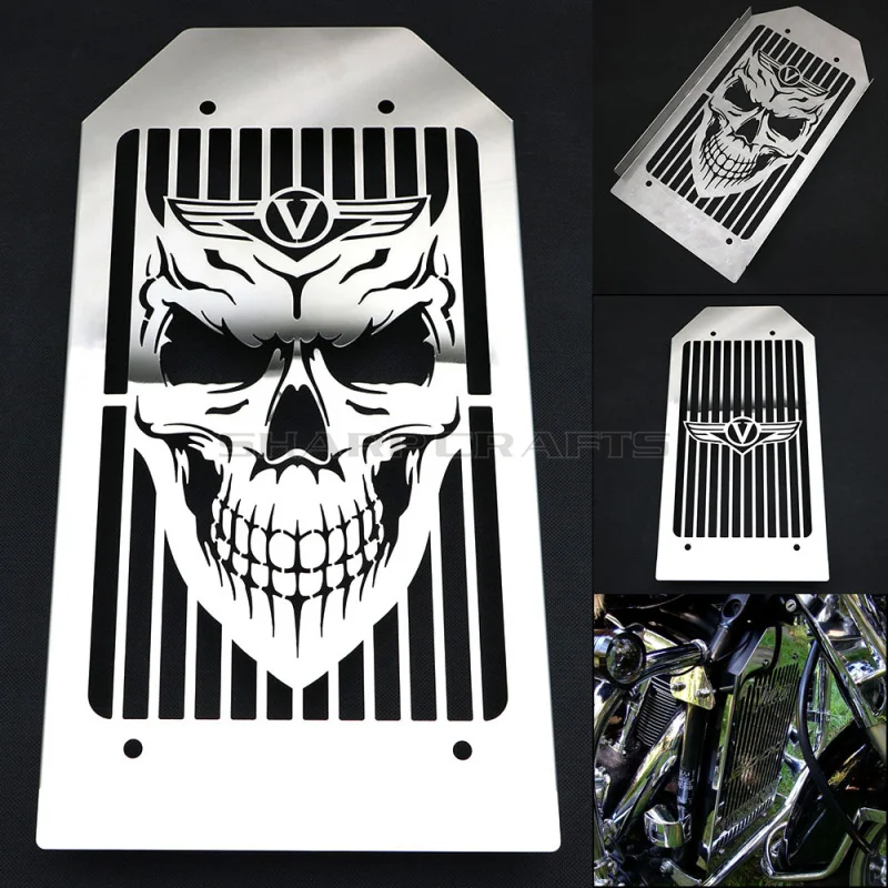 Motorcycle SKULL Stainless Steel Radiator Cover Grill Guard Protector For KAWASAKI VN 2000 VULCAN VN2000 All Models
Motorcycle SKULL Stainless Steel Radiator Cover Grill Guard Protector For KAWASAKI VN 2000 VULCAN VN2000 All Models