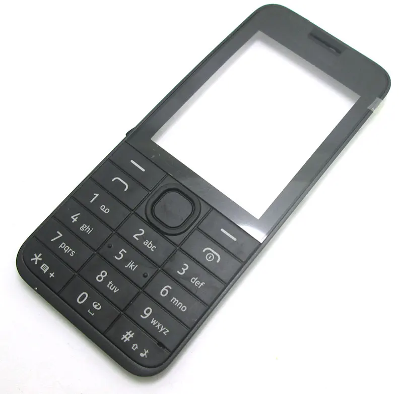 Черная передняя крышка корпуса клавиатуры для Nokia 208 N208 | Мобильные телефоны и