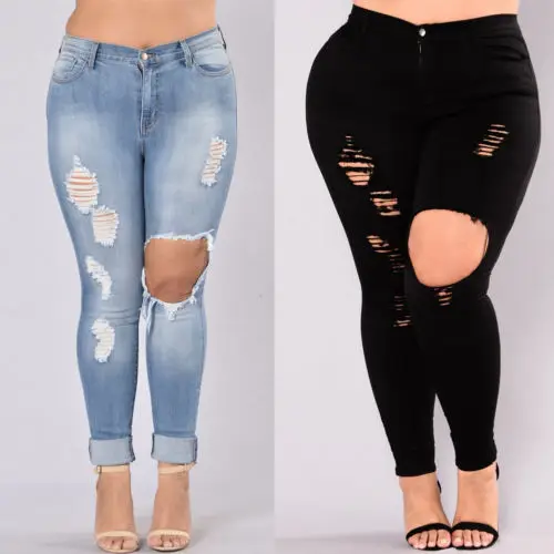 Women's Skinny Ripped Pants High Waist Stretch Slim Pencil Trousers Large Size Pants Hollow Out Trousers
Women's Skinny Ripped Pants High Waist Stretch Slim Pencil Trousers Large Size Pants Hollow Out Trousers