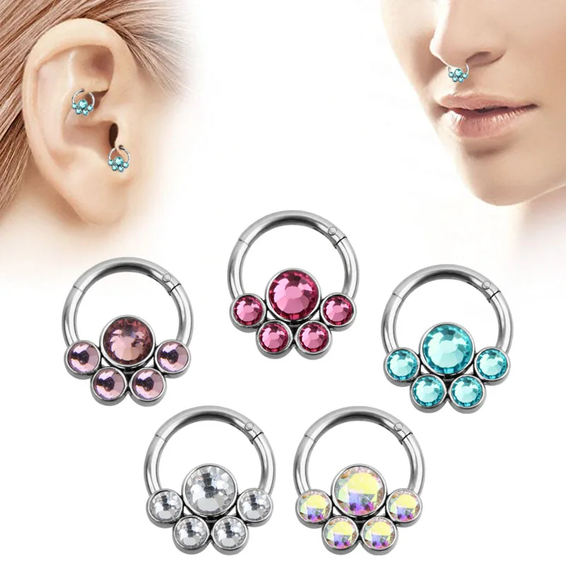 Bohemia Nose Ring Cartilage Hoop Forward Anti Helix Piercing Glitter Flower Surgical Steel Ear Tragus Daith Piercing Nasenring
Bohemia Nose Ring Cartilage Hoop Forward Anti Helix Piercing Glitter Flower Surgical Steel Ear Tragus Daith Piercing Nasenring