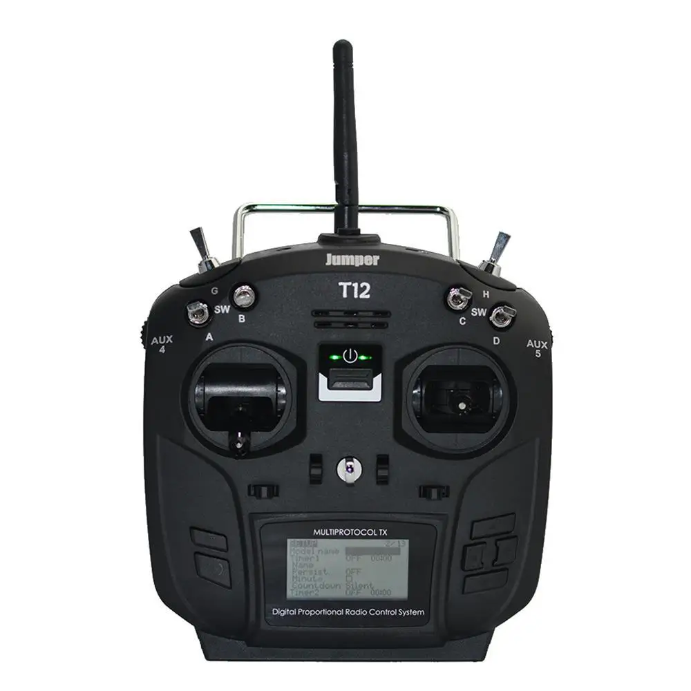 RCtown Jumper T12 Plus Multi-protocol Radio Transmitter w/ JP4-in-1 RF Module Hall Sensor Gimbal Black
RCtown Jumper T12 Plus Multi-protocol Radio Transmitter w/ JP4-in-1 RF Module Hall Sensor Gimbal Black