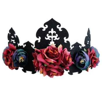 Red Rose Flower Hairbands Queen Crown Head wreath Gothic Headbands Woman Party Hair Accessories Halloween Tiara Hairbands
Red Rose Flower Hairbands Queen Crown Head wreath Gothic Headbands Woman Party Hair Accessories Halloween Tiara Hairbands