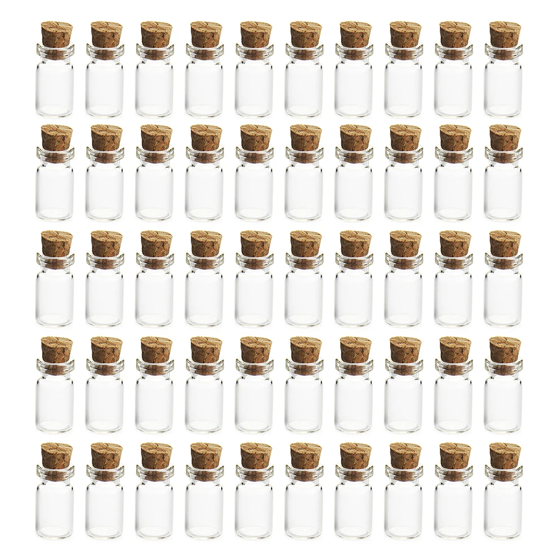 50Pcs 12*24MM 1.5ML Mini Glass Bottles Empty mini glass jars with Cork Stoppers for DIY Craft Decoration - Transparent
50Pcs 12*24MM 1.5ML Mini Glass Bottles Empty mini glass jars with Cork Stoppers for DIY Craft Decoration - Transparent