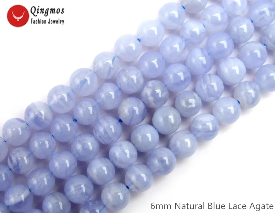 Qingmos Natural 6mm Round Blue Lace Agates Stone Loose Beads for Jewelry Making Necklace Bracelet Earring DIY 15" Strands los816
Qingmos Natural 6mm Round Blue Lace Agates Stone Loose Beads for Jewelry Making Necklace Bracelet Earring DIY 15" Strands los816