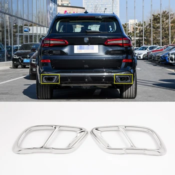 2Pcs Bright Silver Stainless Steel Exhaust Pipe Cover Trim For BMW X5 2019 Model Car Accessories
2Pcs Bright Silver Stainless Steel Exhaust Pipe Cover Trim For BMW X5 2019 Model Car Accessories