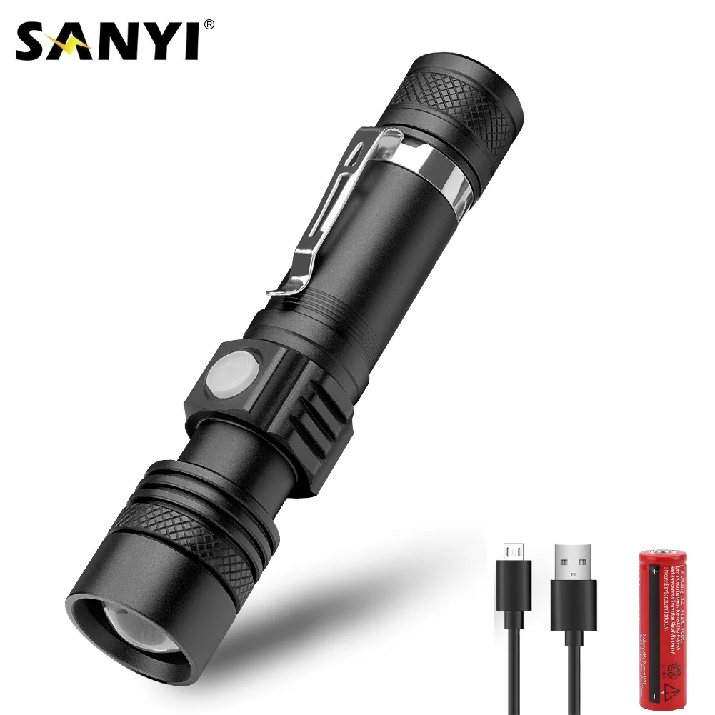Tactical Flashlight XML-T6 LED 3 Modes USB Rechargeable 18650 Flashlight Zoomable Torch Lantern for Night Fishing Emergency Lamp
Tactical Flashlight XML-T6 LED 3 Modes USB Rechargeable 18650 Flashlight Zoomable Torch Lantern for Night Fishing Emergency Lamp