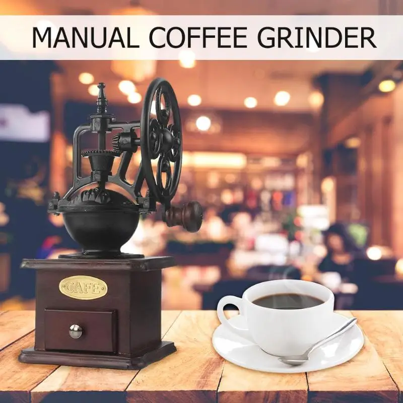 Antique Style Coffee Grinder Hand Grinding Machine Hand-Crank Roller Ceramic Iron Burr Core Quickly Make Grind For Home Office
Antique Style Coffee Grinder Hand Grinding Machine Hand-Crank Roller Ceramic Iron Burr Core Quickly Make Grind For Home Office