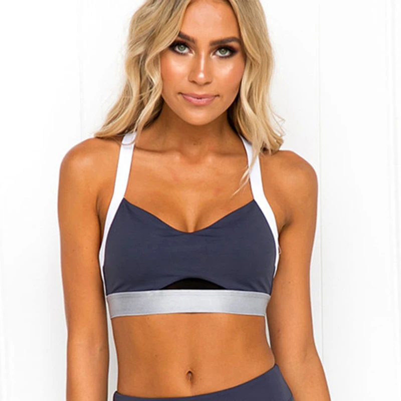 CHRLEISURE Sexy splice Push up Fitness Bra woman Casual workout Sling underwear Contrast color design
CHRLEISURE Sexy splice Push up Fitness Bra woman Casual workout Sling underwear Contrast color design