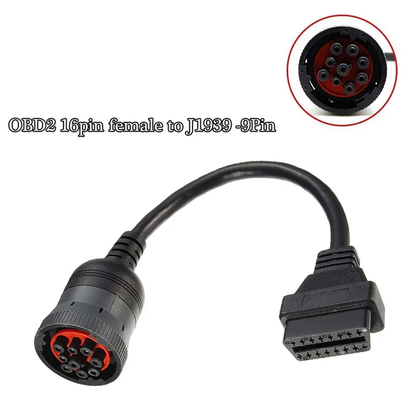 Truck Cable Connector OBD2 Female 16pin to J1939 Deutsch 9pin Female Connector Truck Cable
Truck Cable Connector OBD2 Female 16pin to J1939 Deutsch 9pin Female Connector Truck Cable