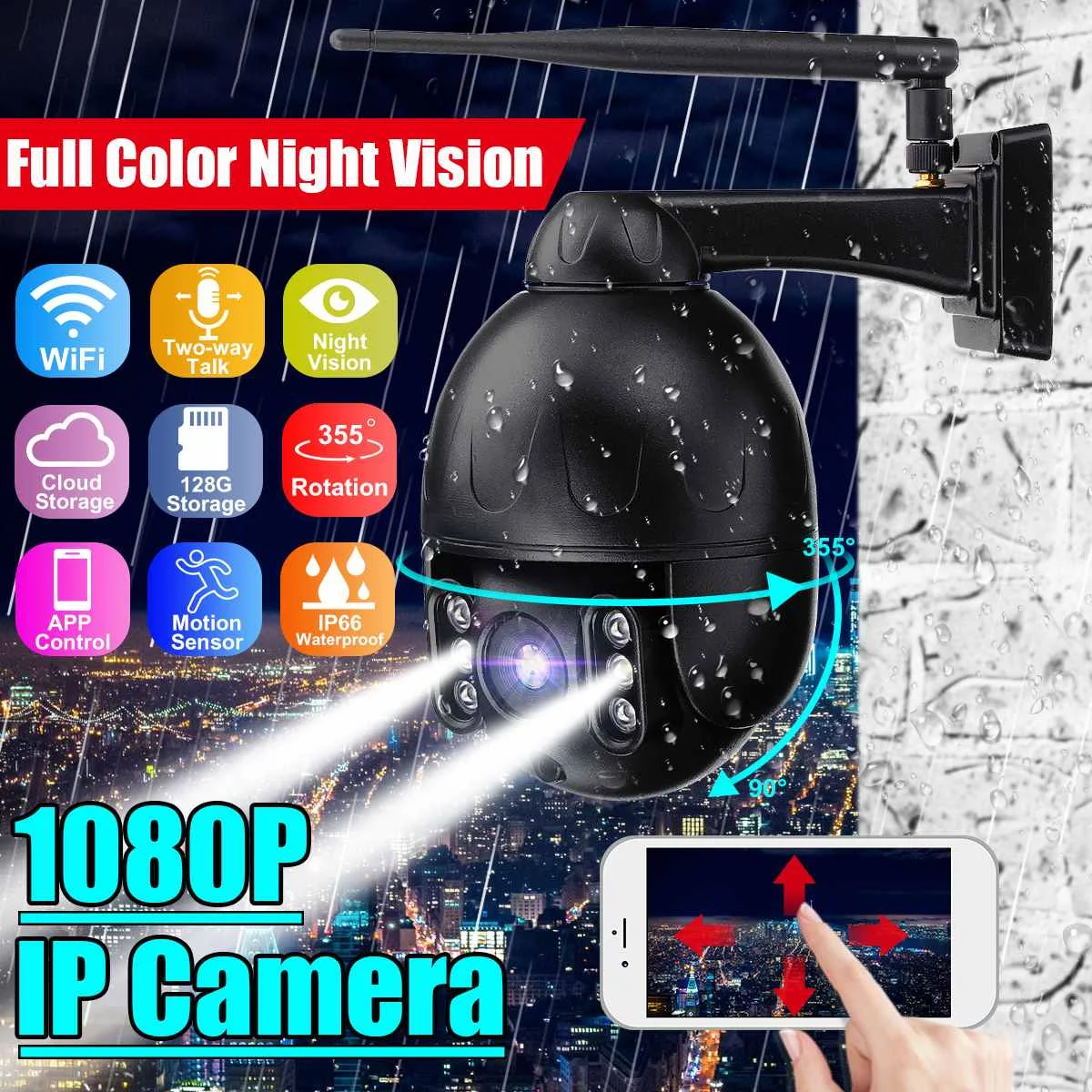 2MP 1080P PTZ IP Camera Wireless WIFI Camera Module Home Security System IR Network CCTV Surveillance Cam Auto Alarm Monitor
2MP 1080P PTZ IP Camera Wireless WIFI Camera Module Home Security System IR Network CCTV Surveillance Cam Auto Alarm Monitor