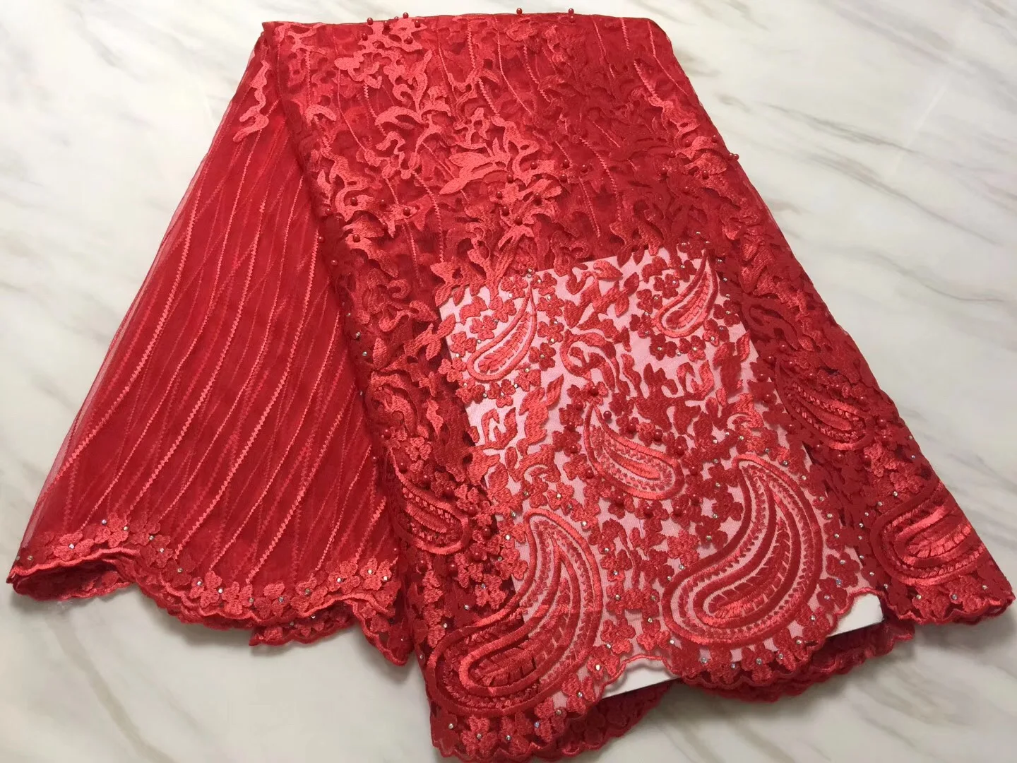 Red African Lace Fabric 2021 High Quality Lace Tulle Lace Fabric Ladies Dress Lace Fabric PL2910
Red African Lace Fabric 2021 High Quality Lace Tulle Lace Fabric Ladies Dress Lace Fabric PL2910