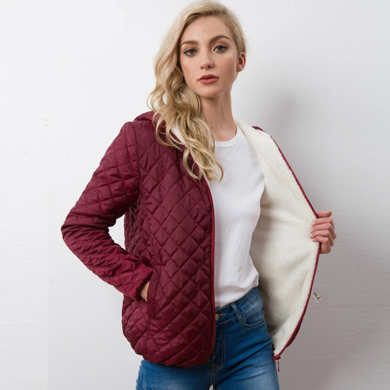 Autumn 2018 New Parkas basic jackets Female Winter plus velvet lamb hooded Coats Cotton Winter Jacket Womens Outwear coat 48
Autumn 2018 New Parkas basic jackets Female Winter plus velvet lamb hooded Coats Cotton Winter Jacket Womens Outwear coat 48