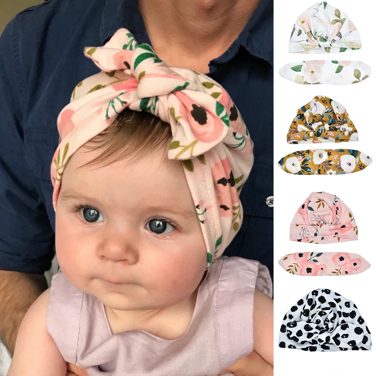 2 in 1 Newborn Baby Girl Print Rabbit Ears Bow Hat Elastic Knot Knot Bow Headscarf Fetal Cap Peas Cotton Cap
2 in 1 Newborn Baby Girl Print Rabbit Ears Bow Hat Elastic Knot Knot Bow Headscarf Fetal Cap Peas Cotton Cap