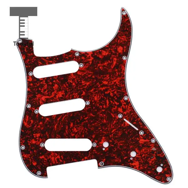 Tooyful Red PVC Tortoise Shell Pickguard 3 Ply 11 Screw Holes For Stratocaster Style Strat Guitar SSS
Tooyful Red PVC Tortoise Shell Pickguard 3 Ply 11 Screw Holes For Stratocaster Style Strat Guitar SSS