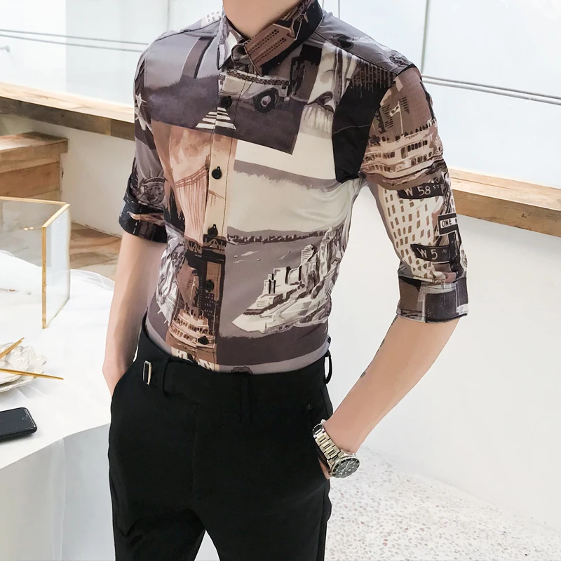 Flower Shirt Camisa Masculina Summer New Men Shirt Half Sleeve Print Slim Fit Shirt Men Streetwear All Match Mens Casual Shirts
Flower Shirt Camisa Masculina Summer New Men Shirt Half Sleeve Print Slim Fit Shirt Men Streetwear All Match Mens Casual Shirts