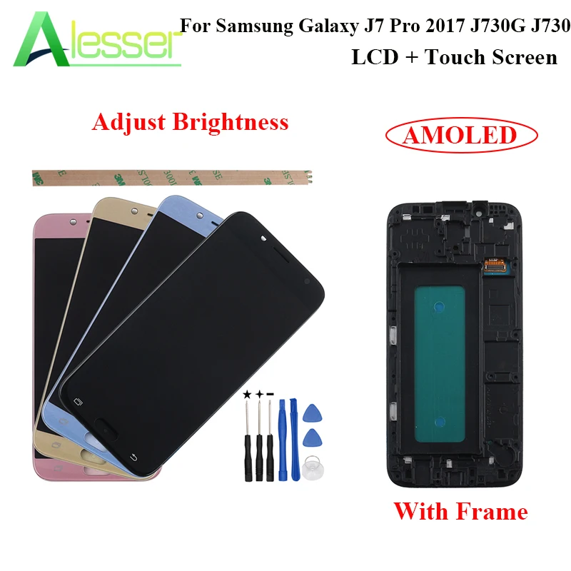 Alesser For Samsung Galaxy J7 Pro 2017 J730G J730 LCD Display Touch Screen With Frame Amoled Replacement Adjust Brightness +Tool
Alesser For Samsung Galaxy J7 Pro 2017 J730G J730 LCD Display Touch Screen With Frame Amoled Replacement Adjust Brightness +Tool