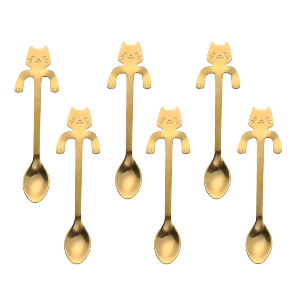 HOT 6 Pcs Mini Cat Coffee Spoon,Stainless Steel Hanging Cup Teaspoons Demitasse Mini Kitten Design Stirring Spoon Cute Utensil
HOT 6 Pcs Mini Cat Coffee Spoon,Stainless Steel Hanging Cup Teaspoons Demitasse Mini Kitten Design Stirring Spoon Cute Utensil