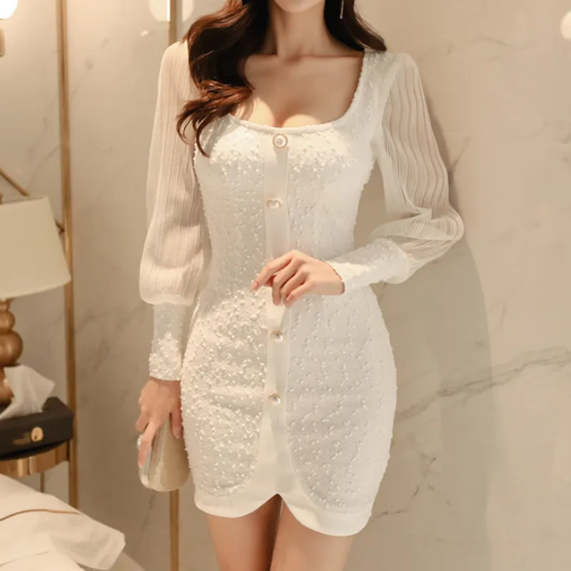 2019 Spring New Women Sexy White Square Collar Long Sleeve Slim Short Club Party Dress Bodycon Sheath Dress
2019 Spring New Women Sexy White Square Collar Long Sleeve Slim Short Club Party Dress Bodycon Sheath Dress