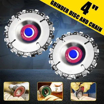 1Pcs 4'' Woodworking Chain Plate Angle Grinding Chain Wheel Wood Carving Disc 22 Tooth for 100/115mm Angle Grinder
1Pcs 4'' Woodworking Chain Plate Angle Grinding Chain Wheel Wood Carving Disc 22 Tooth for 100/115mm Angle Grinder