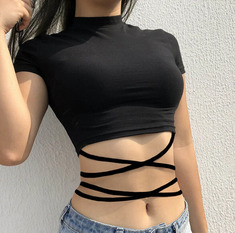 Meihuida Women Summer Crop Tops 2019 Summer Fashion Short Sleeve Slim O Neck Bandage Fitness Black Shirts Crop Tops
Meihuida Women Summer Crop Tops 2019 Summer Fashion Short Sleeve Slim O Neck Bandage Fitness Black Shirts Crop Tops