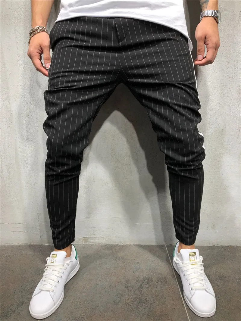 Pants 2018 Brand New Mens Skinny Slim Fit Bottom Stripe Casual High Pants With Pockets Workout Hip Hop Track Trousers
Pants 2018 Brand New Mens Skinny Slim Fit Bottom Stripe Casual High Pants With Pockets Workout Hip Hop Track Trousers