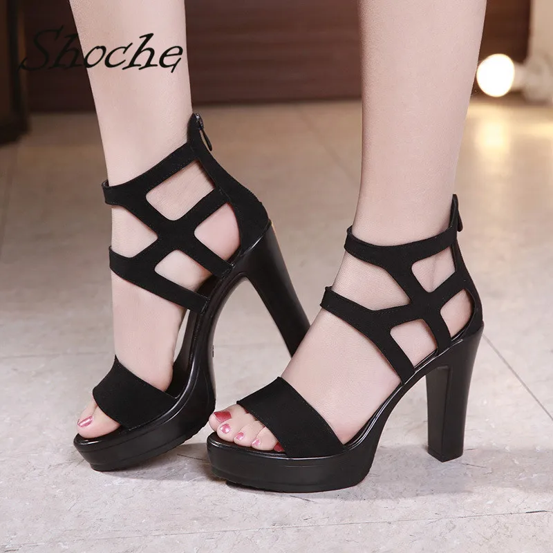 Shoche Peep Toe Sandals High Block Heel Platform Shoes Women Fashion Party Shoe Femme Summer Extrem High Sandals Big Size 42
Shoche Peep Toe Sandals High Block Heel Platform Shoes Women Fashion Party Shoe Femme Summer Extrem High Sandals Big Size 42