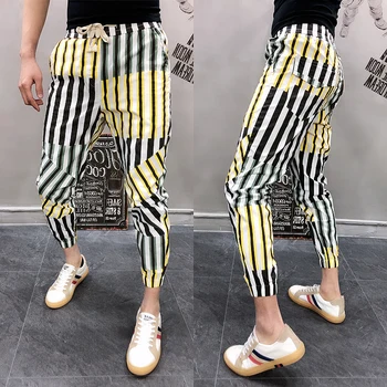 Summer New Harem Pants Men Slim Fashion Striped Casual Trousers Man Streetwear Trend Wild Hip Hop Joggers Sweatpants Male
Summer New Harem Pants Men Slim Fashion Striped Casual Trousers Man Streetwear Trend Wild Hip Hop Joggers Sweatpants Male