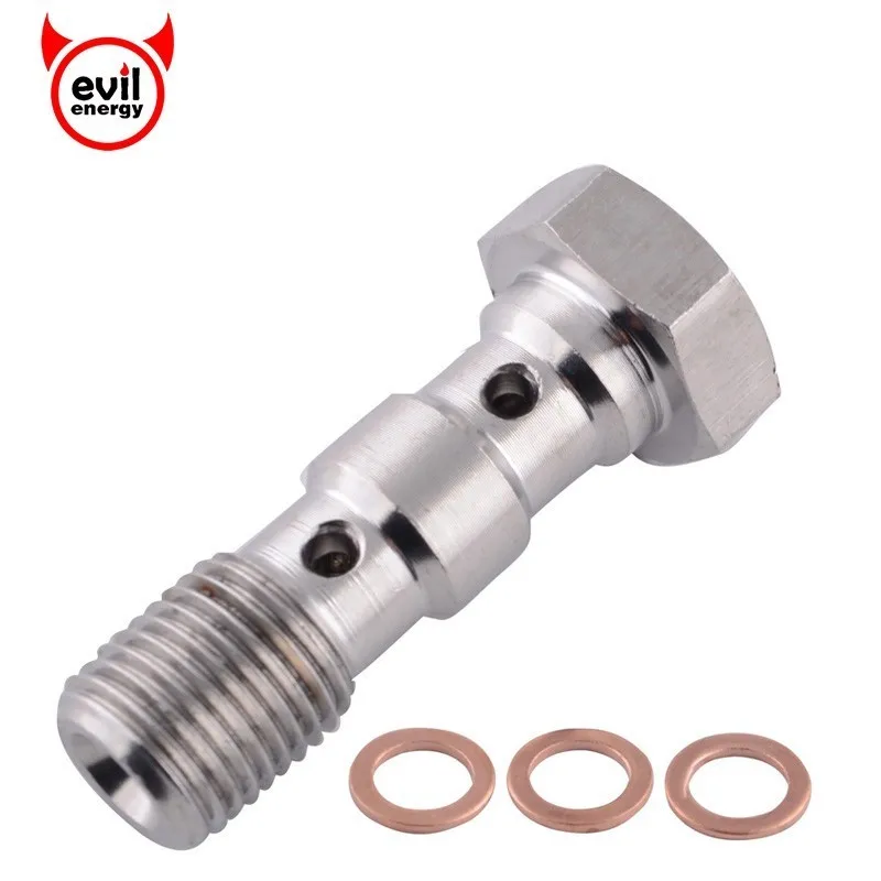 evil energy Stainless Steel Brake and Clutch Fitting Adapter M10 x1.0 Double Banjo Bolt Fluid Bolt Adapter Fitting
evil energy Stainless Steel Brake and Clutch Fitting Adapter M10 x1.0 Double Banjo Bolt Fluid Bolt Adapter Fitting