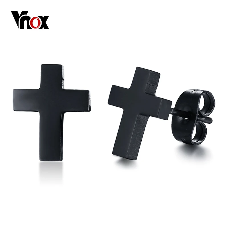 Vnox Classic Simple Black Cross Stud Earrings For Women Men Stainless Steel Unisex Casual Jewelry Jesus Christ Religious Bijoux
Vnox Classic Simple Black Cross Stud Earrings For Women Men Stainless Steel Unisex Casual Jewelry Jesus Christ Religious Bijoux
