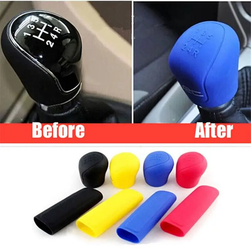 2Pcs Universal Manual Car Silicone Gear Head Shift Knob Cover Gear Shift Collars Handbrake Grip Car Hand Brake Covers Case
2Pcs Universal Manual Car Silicone Gear Head Shift Knob Cover Gear Shift Collars Handbrake Grip Car Hand Brake Covers Case