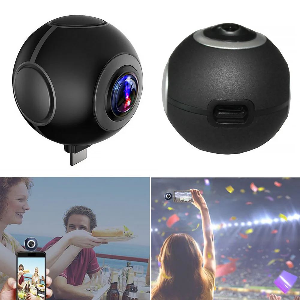 720 Degree Double Fish Eye Lens Panoramic Camera VR HD Video Selfie Micro USB Type C External Lens For Android Smartphone #1112
720 Degree Double Fish Eye Lens Panoramic Camera VR HD Video Selfie Micro USB Type C External Lens For Android Smartphone #1112