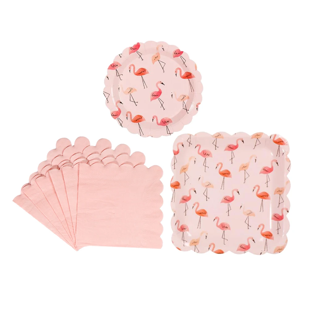 40pcs Flamingo Party Supplies Set Paper Napkin Round And Square Paper Plates Tableware Set For Birthday Wedding Festival
40pcs Flamingo Party Supplies Set Paper Napkin Round And Square Paper Plates Tableware Set For Birthday Wedding Festival