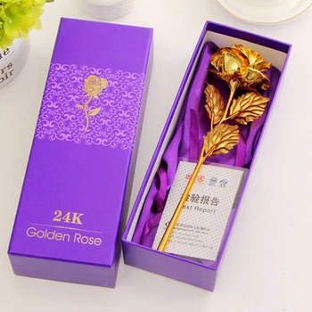 2018 Valentine's Day Creative Gift 24K Foil Plated Rose Gold Rose Lasts Forever Love Wedding Decor souvenir With Packaging
2018 Valentine's Day Creative Gift 24K Foil Plated Rose Gold Rose Lasts Forever Love Wedding Decor souvenir With Packaging