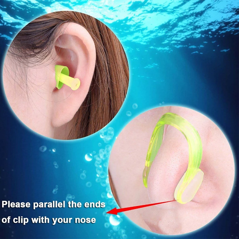 Soft Silicone Waterproof Nose Clip Earplugs Kit With A Box Anti-Noise Ear Plug Swimming Accessories For Adult Children Swimmers
Soft Silicone Waterproof Nose Clip Earplugs Kit With A Box Anti-Noise Ear Plug Swimming Accessories For Adult Children Swimmers