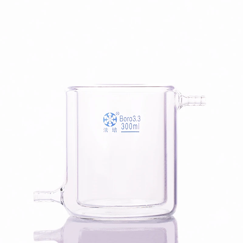 Double-deck beaker,Capacity 300ml,Double-layer cold trap,Photocatalytic reaction bottle
Double-deck beaker,Capacity 300ml,Double-layer cold trap,Photocatalytic reaction bottle
