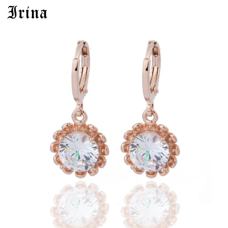 Irina 585 Cute Romantic Flower Simple Drop Earrings For Women Rose Round Cut AAA Zircon Sparkling feminino Gift
Irina 585 Cute Romantic Flower Simple Drop Earrings For Women Rose Round Cut AAA Zircon Sparkling feminino Gift