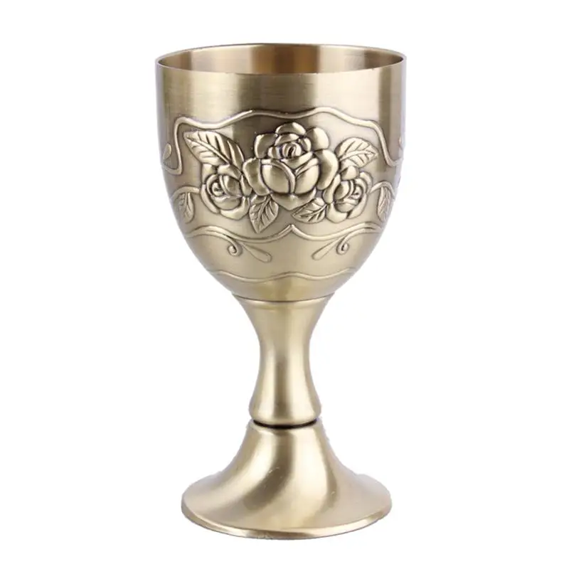European Style Alloy Wine Cup Carving Flower Small Goblet Household Brass Wine Glass
European Style Alloy Wine Cup Carving Flower Small Goblet Household Brass Wine Glass