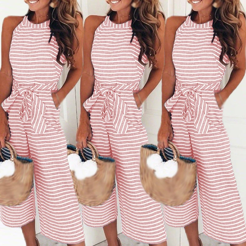Womens Jumpsuit Sexy Sleeveless Strap Jumpsuit Rompers Summer Pocket Playsuit Casual Overalls For Women
Womens Jumpsuit Sexy Sleeveless Strap Jumpsuit Rompers Summer Pocket Playsuit Casual Overalls For Women