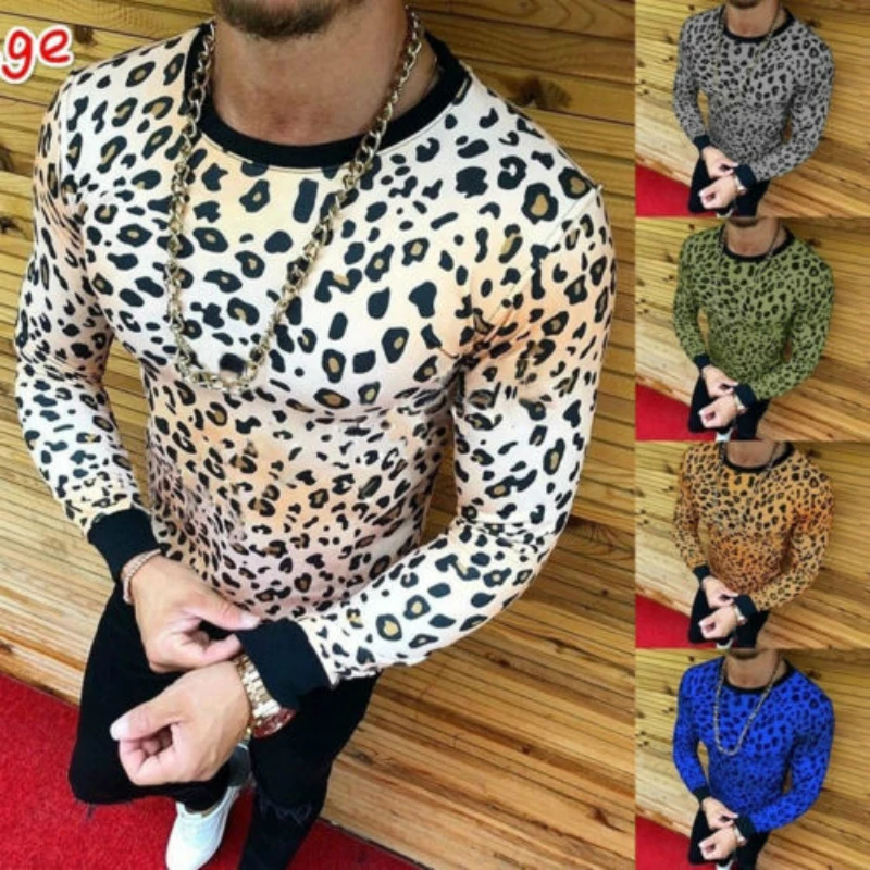 2018 Fashion Brand Clothing 4 colors O Neck Men's Sexy Leopard Fitness Casual For Male T-shirt M-3XL Dropshipping
2018 Fashion Brand Clothing 4 colors O Neck Men's Sexy Leopard Fitness Casual For Male T-shirt M-3XL Dropshipping