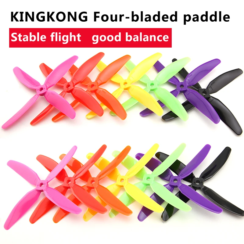 

10 Pairs Kingkong 5040 5x4x3 4 Blade four Blade propeller CW CCW Propellers For FPV Racer RC Multicopter Spare Parts